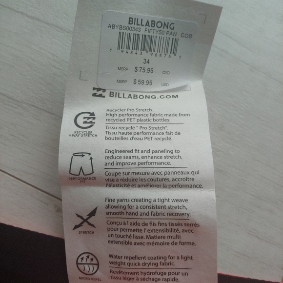 Billabong NEW Fifty50 Pro Boardshorts - Picture 8 of 8